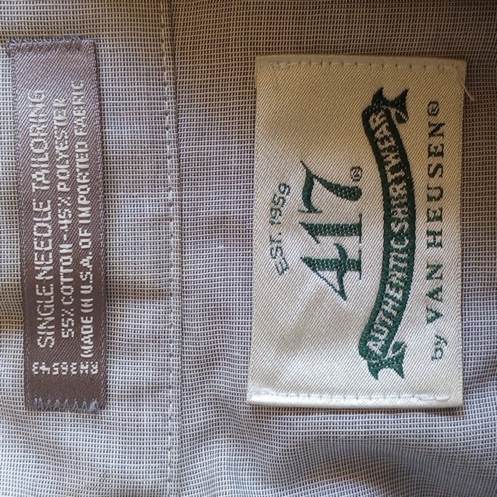 Van Heusen 417 Authentic Shirtwear Half Sleeve Button Down Shirt 16.5 - 50off3 - Picture 3 of 7